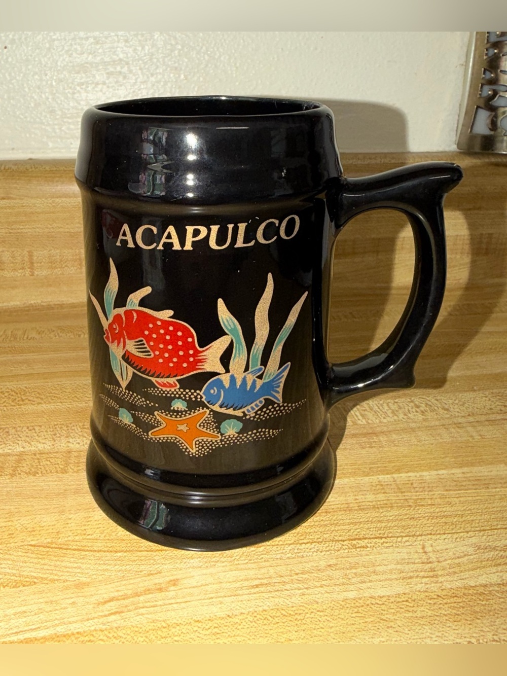vintage Acapulco souvenir ceramic beer stein coffee cup